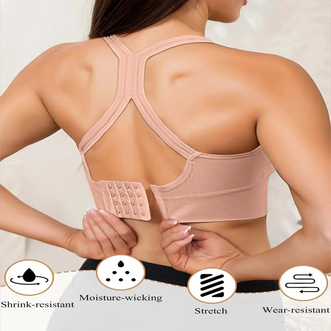 2 pcs sports bras, shock-absorbing , Push up