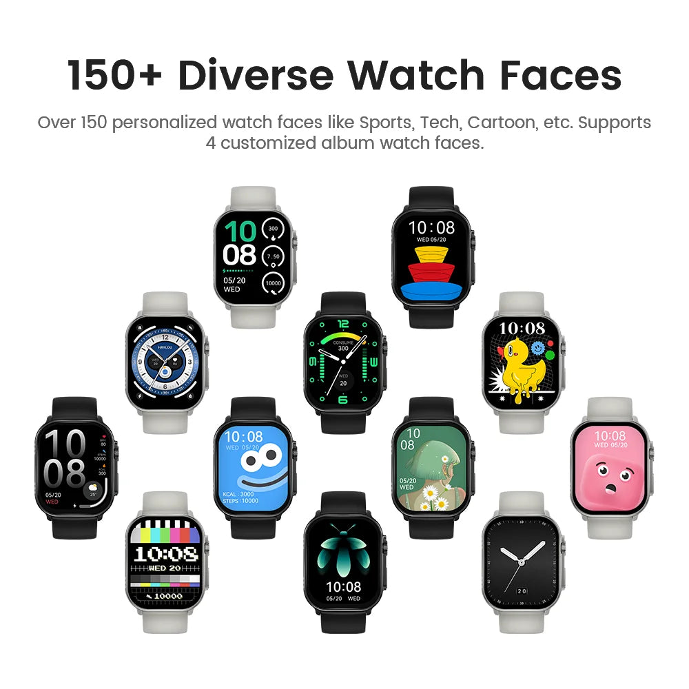 AMOLED Smart Watch, Waterproof, Health Monitoring
