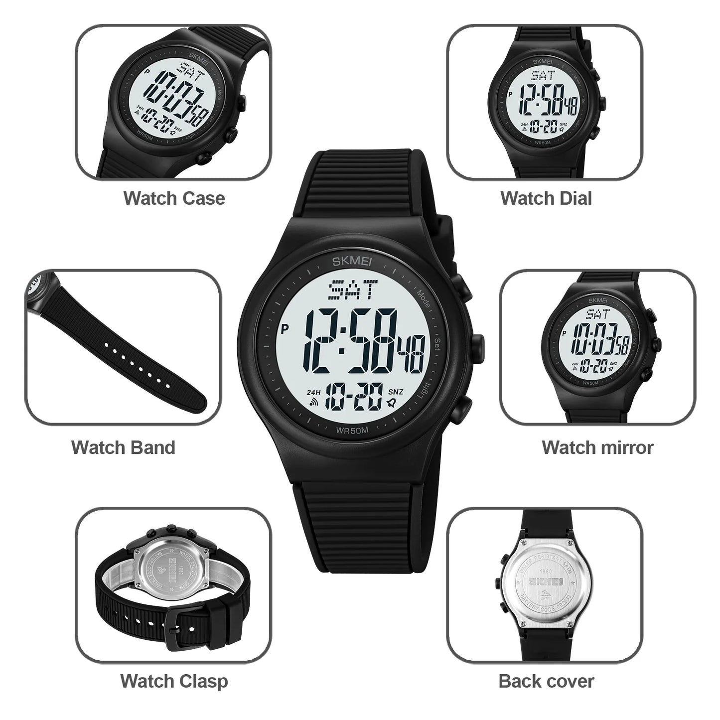 Back Light Watch, Waterproof, Countdown