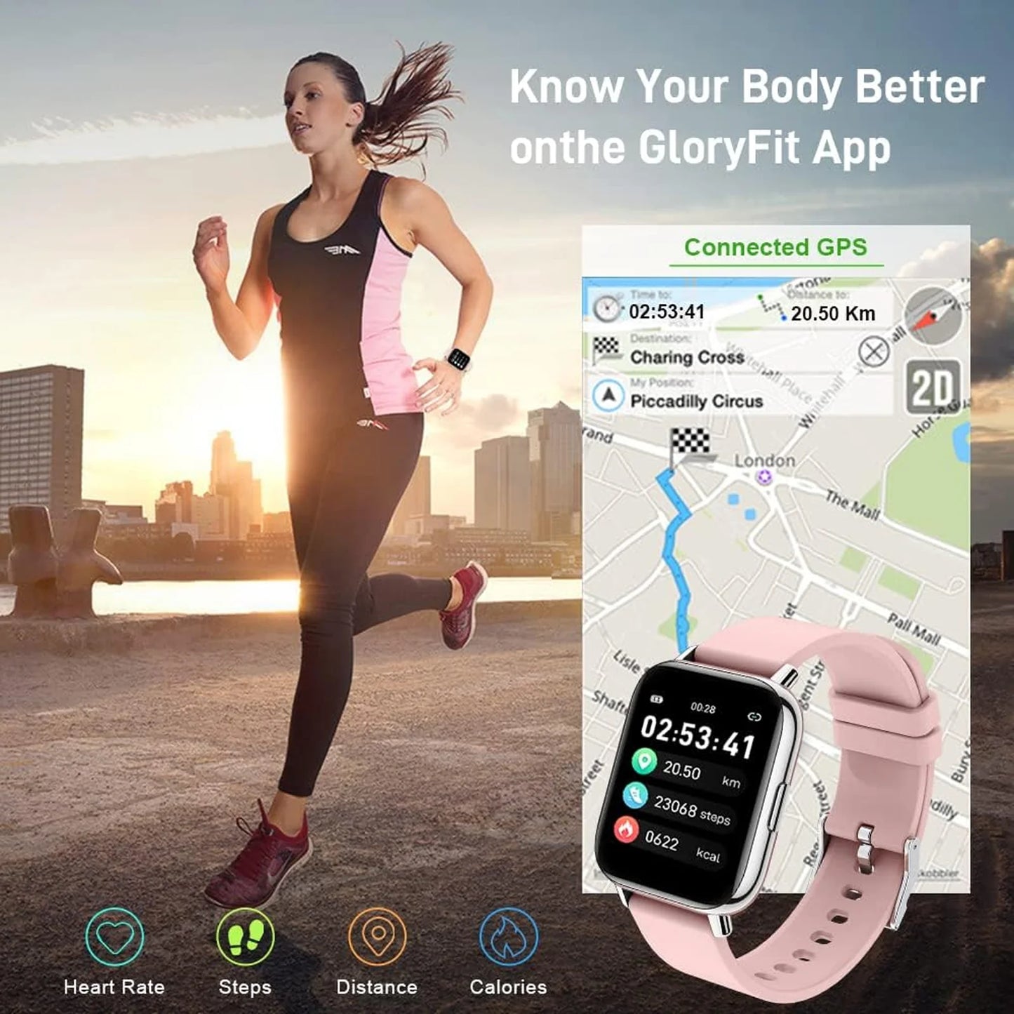 Fitness Tracker Watch, Ultra Thin, Smart Watch.