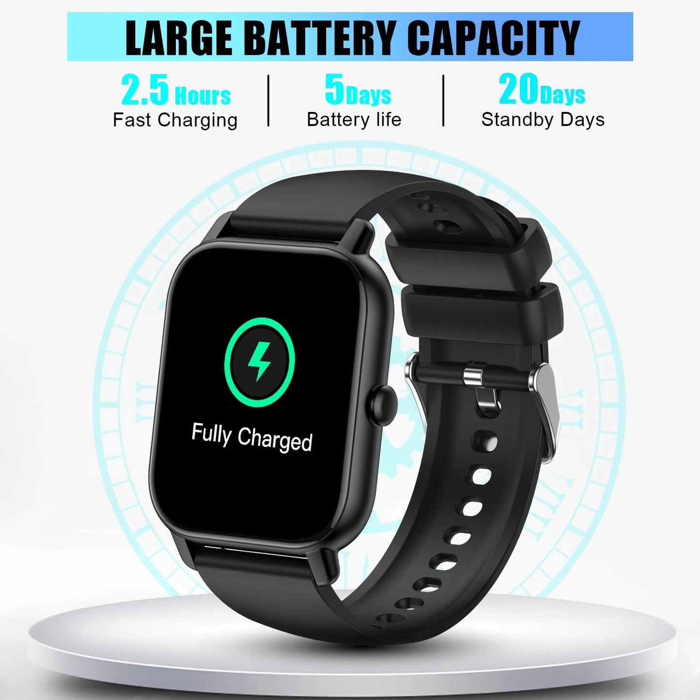 AI Voice Smart Watch, Touch Screen, Fitness Tracker