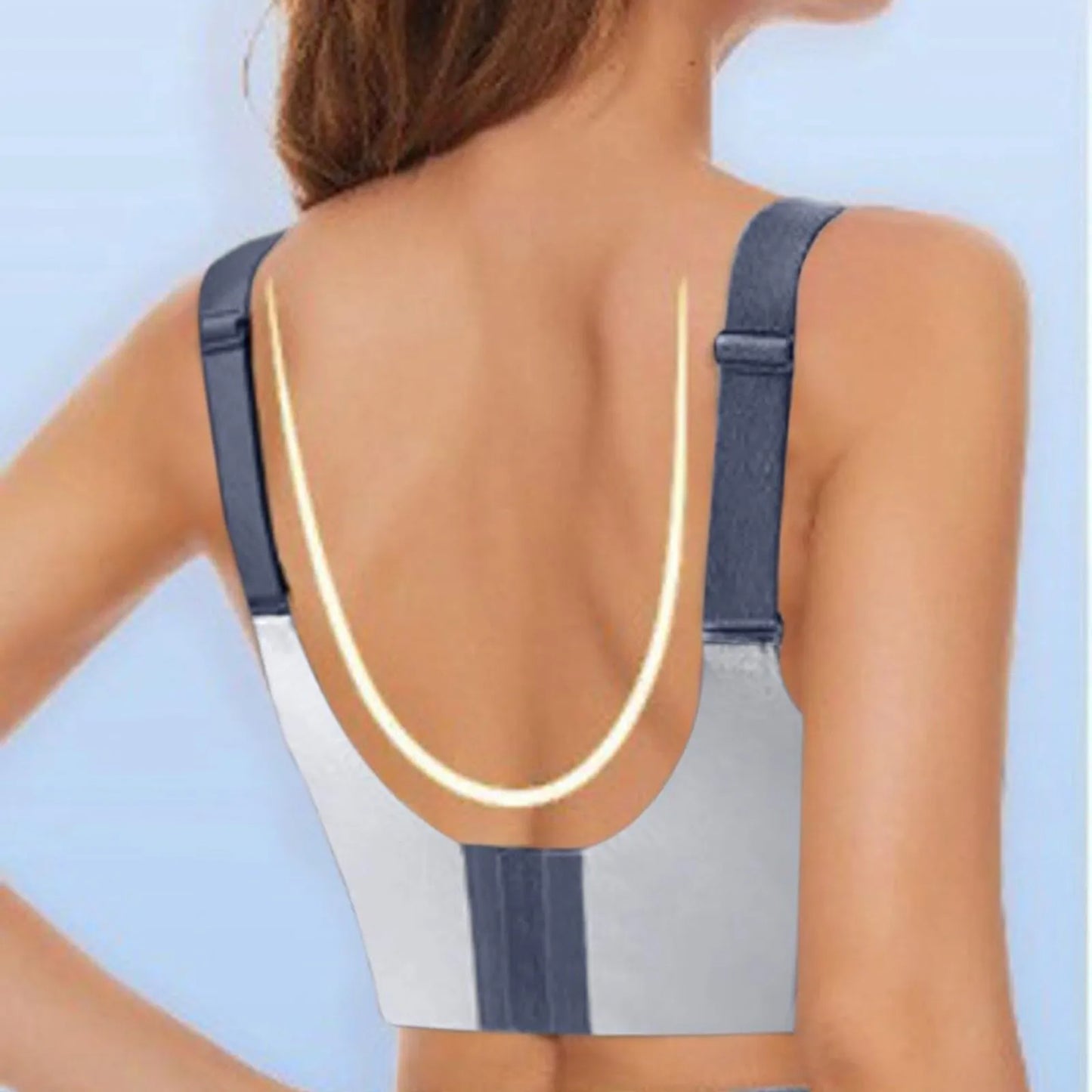 Push-Up Bra, Sports Tank Top Bra, Color Contrast