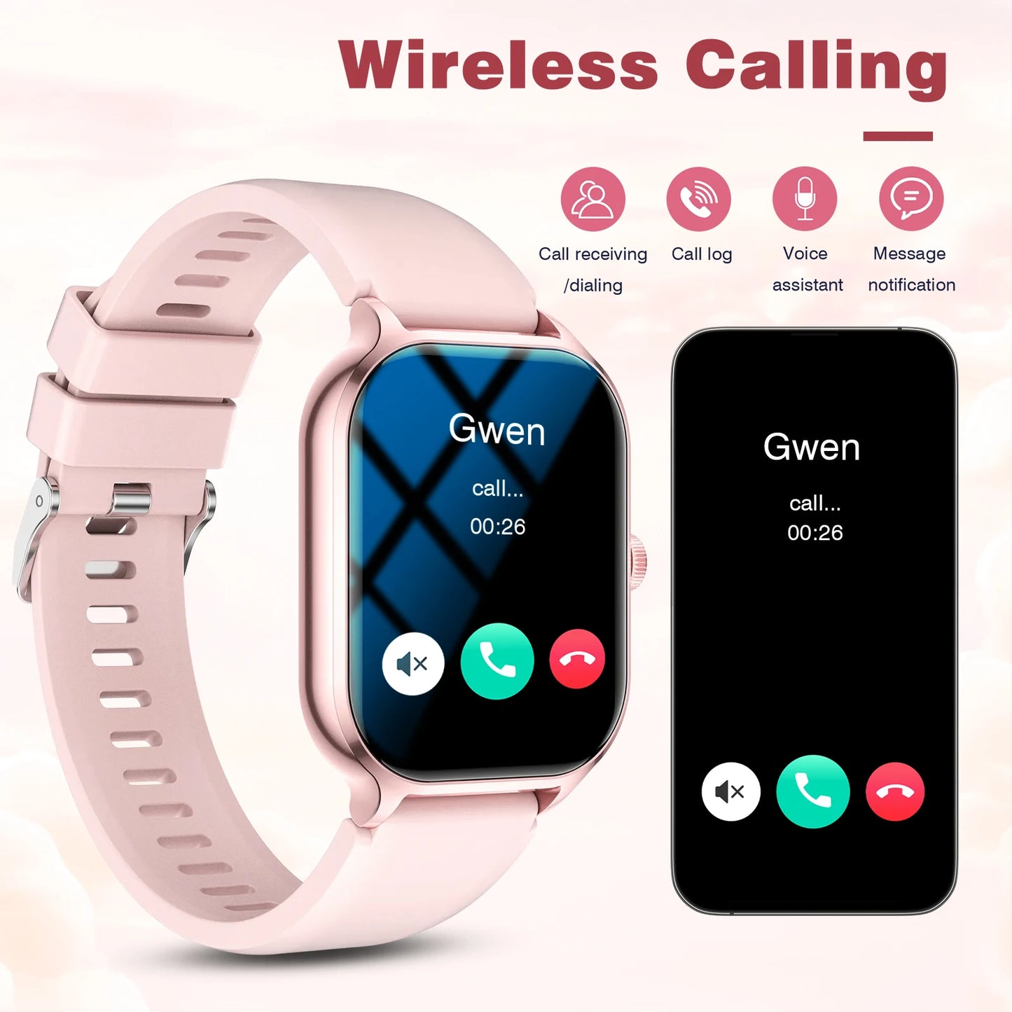Smart watch, Multiple Sports Modes, Custom Faces,