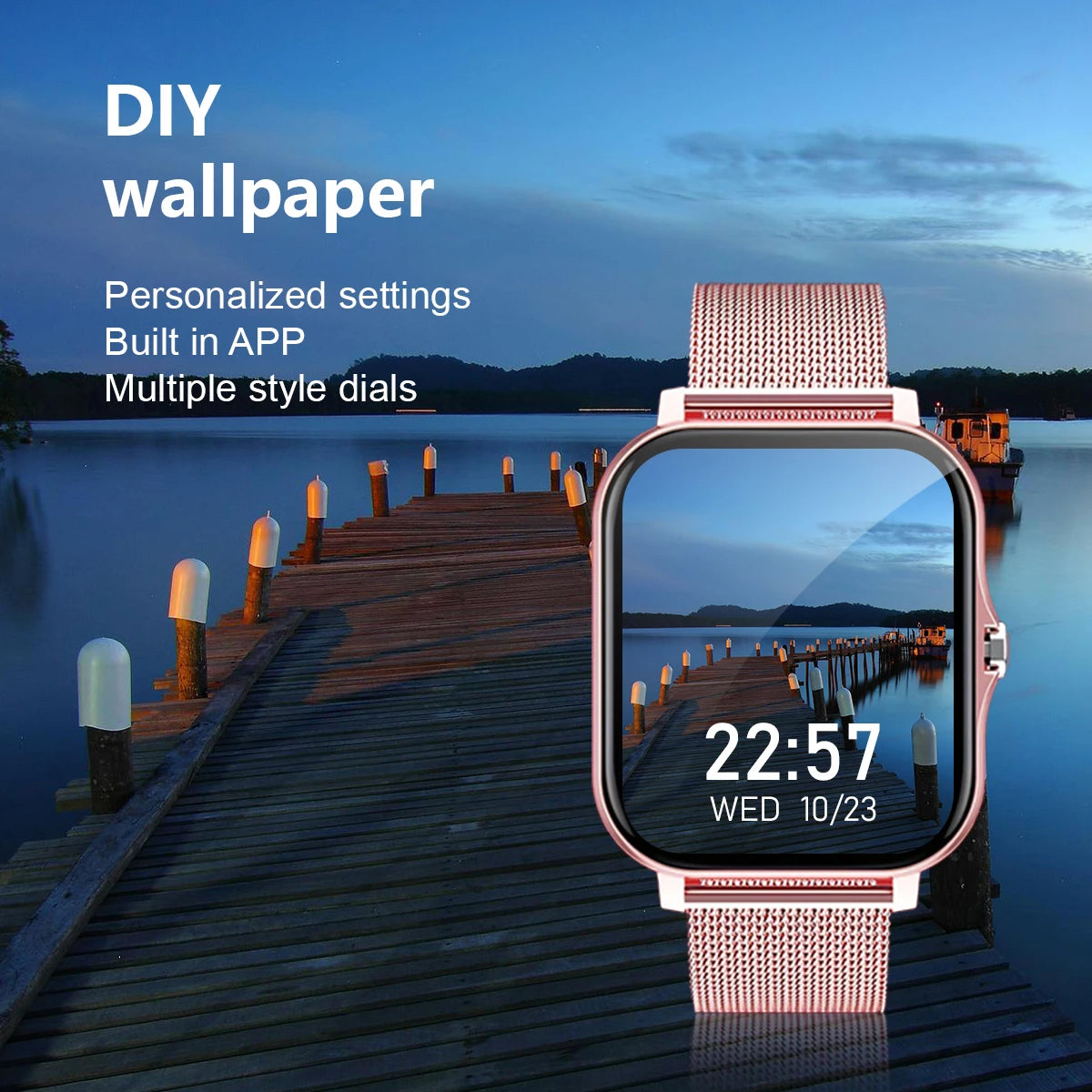 Wireless Smart Watch, Phone, Fitness monitoring