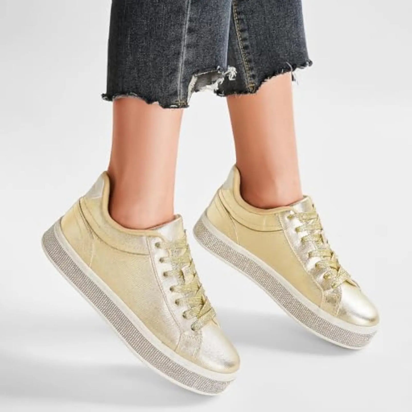 Glitter Sneakers,: Platform Shoes, Tennis Shoes