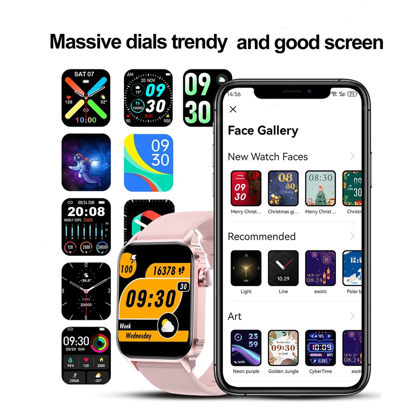 Smart Watch,, Fitness Tracker, Phone