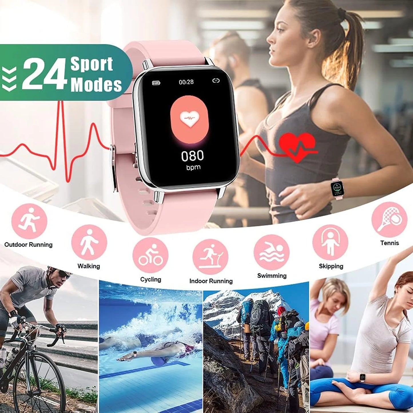 Fitness Tracker Watch, Ultra Thin, Smart Watch.