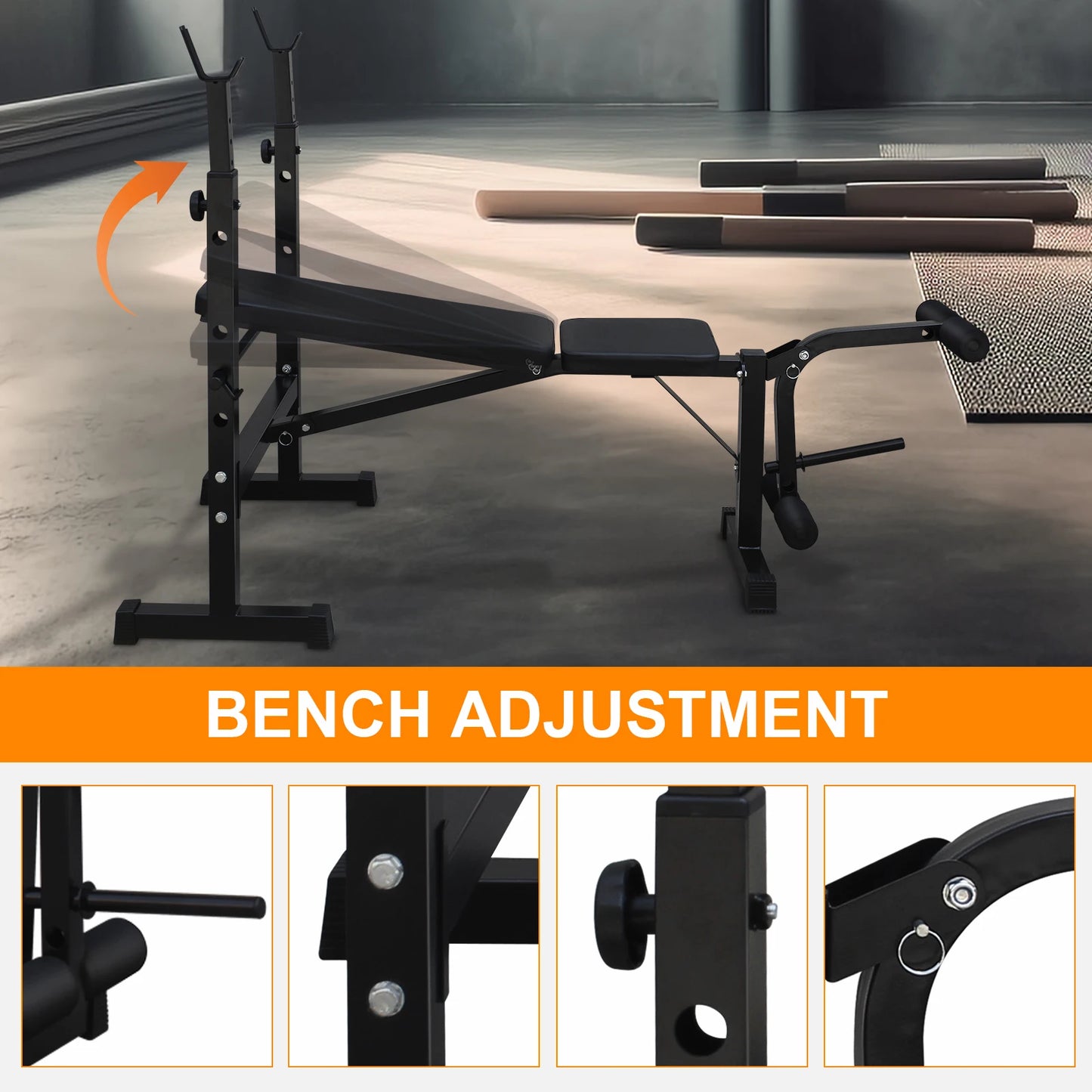 Weight Bench, Squat Rack, Strength Training