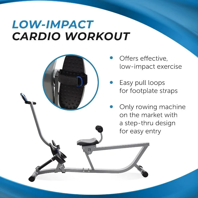 Hydraulic Rower Machine with Smart Workout App -