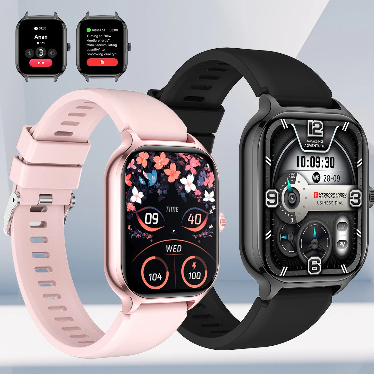Smart watch, Multiple Sports Modes, Custom Faces,
