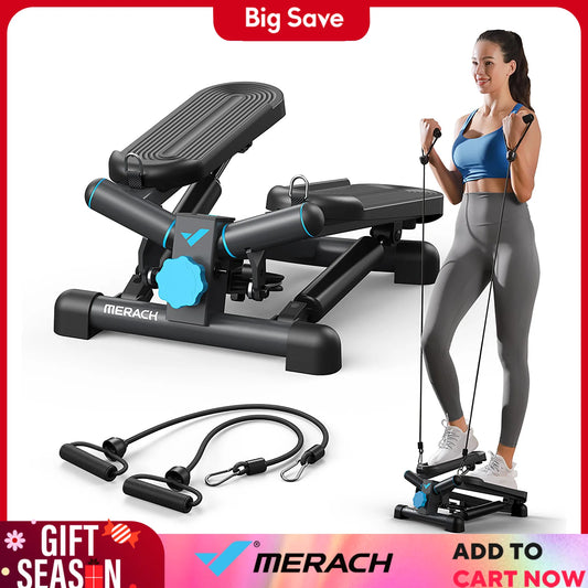 Mini Stepper, 330LBS Capacity, Resistance Band