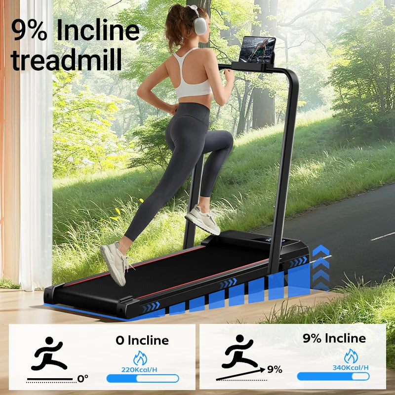 Treadmill: Incline, Under-Desk, Lightweight,  Portable