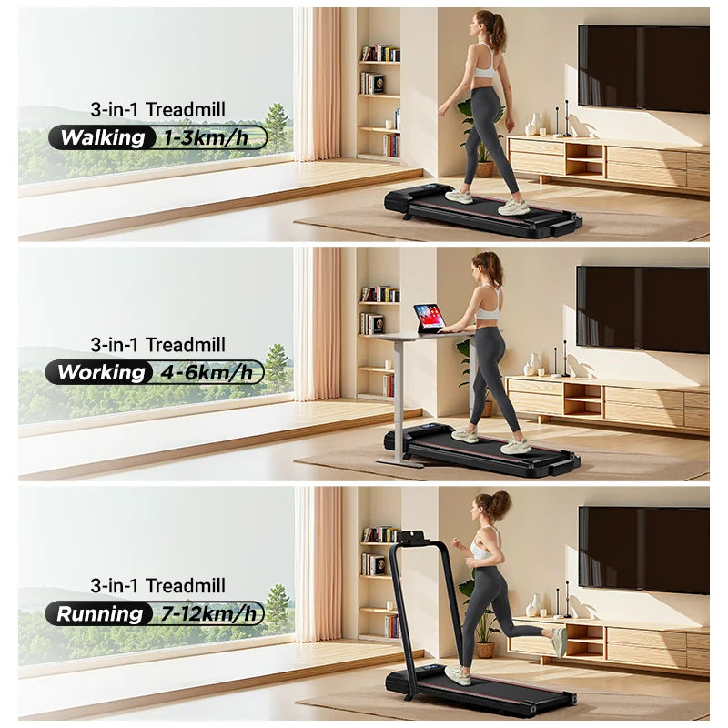 Treadmill: Incline, Under-Desk, Lightweight,  Portable
