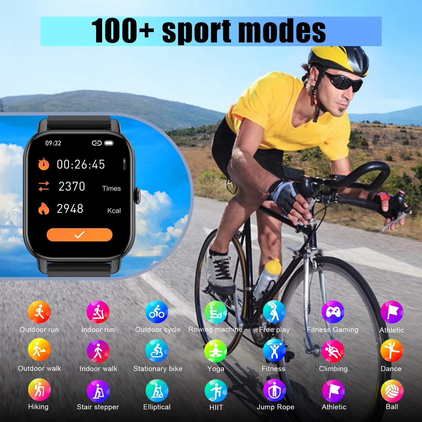 AI Voice Smart Watch, Touch Screen, Fitness Tracker
