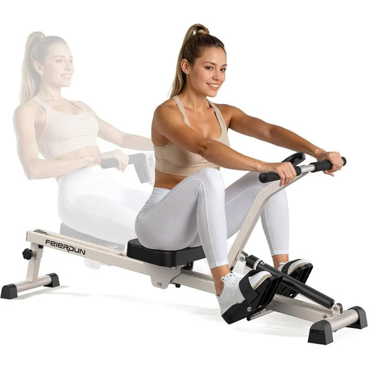 Rowing Machine, 300LBS Capacity, 12 Levels Resistance