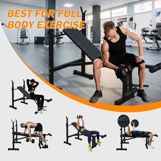 Weight Bench,  Squat Rack, Strength Training