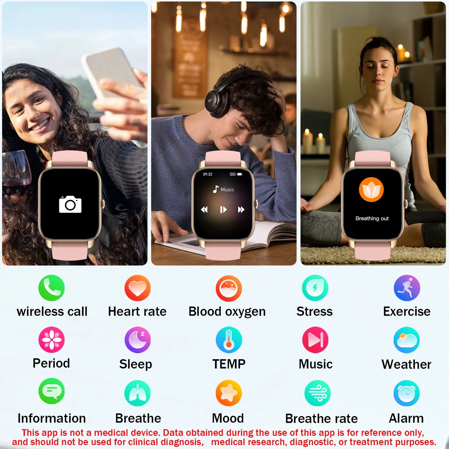 AI Voice Smart Watch, Touch Screen, Fitness Tracker