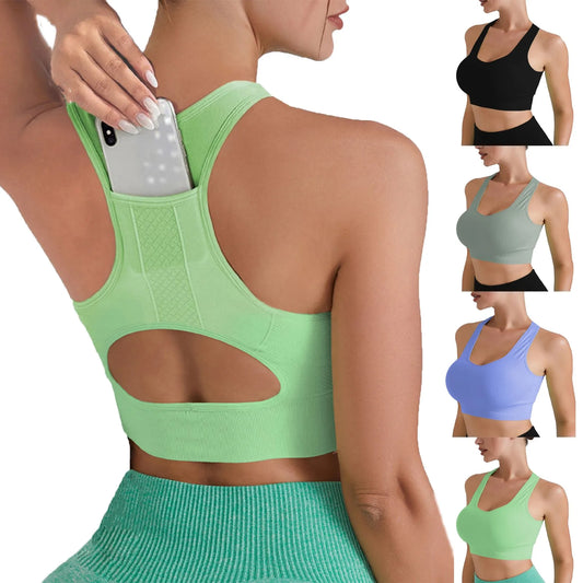 Sports Bra, Crop Top,  Shockproof