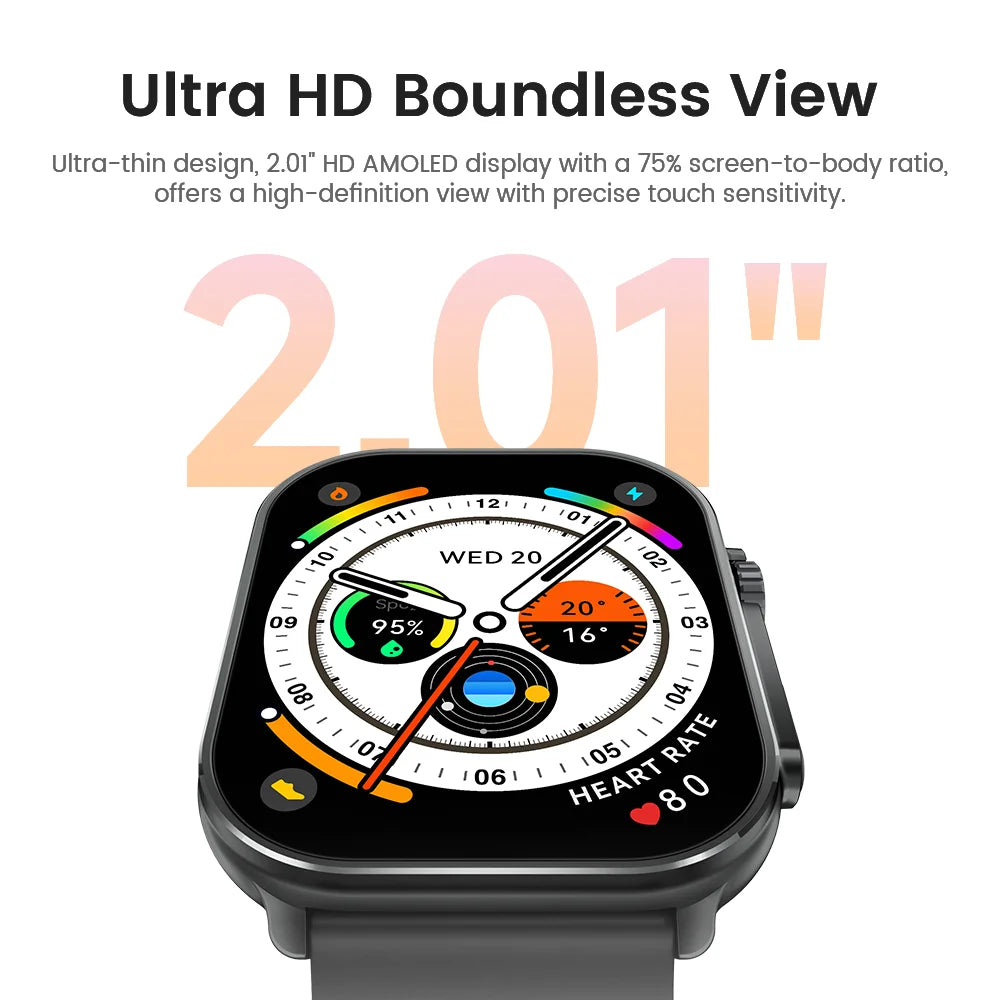 AMOLED Smart Watch, Waterproof, Health Monitoring