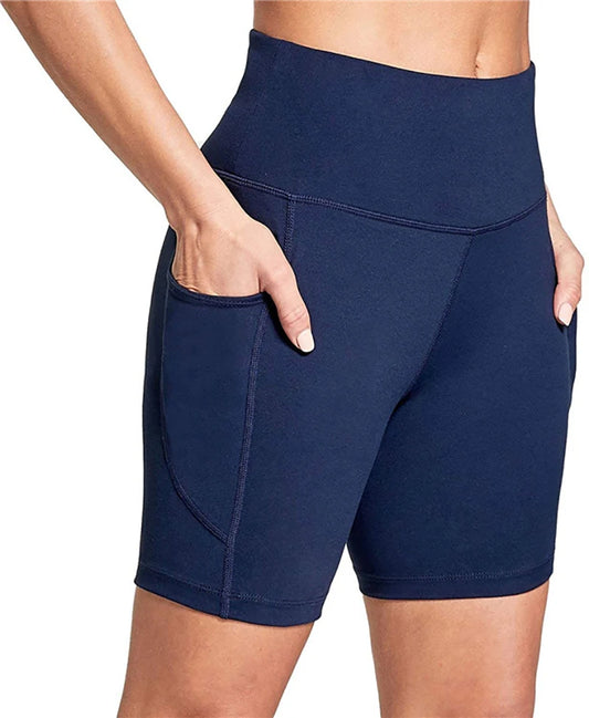 Knee Length Yoga Shorts,  Gym Shorts, Athletic Shorts